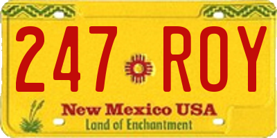 NM license plate 247ROY
