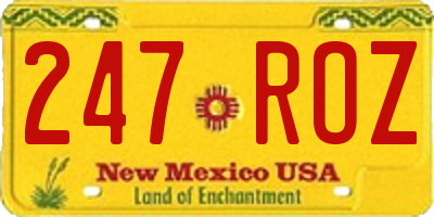 NM license plate 247ROZ