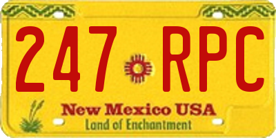 NM license plate 247RPC