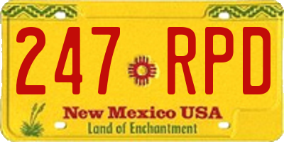 NM license plate 247RPD