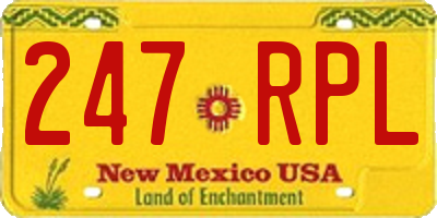 NM license plate 247RPL