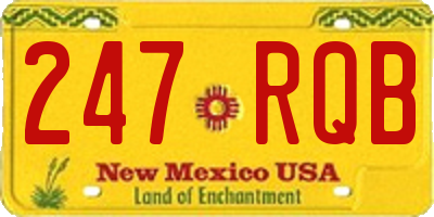NM license plate 247RQB