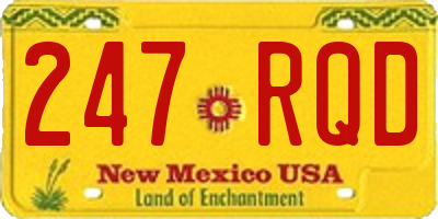 NM license plate 247RQD
