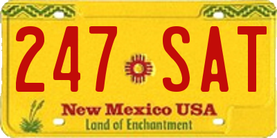 NM license plate 247SAT