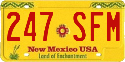 NM license plate 247SFM