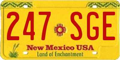 NM license plate 247SGE