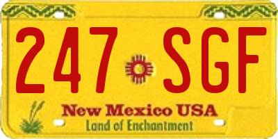 NM license plate 247SGF