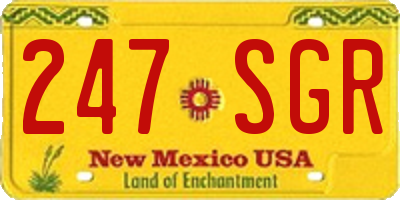NM license plate 247SGR