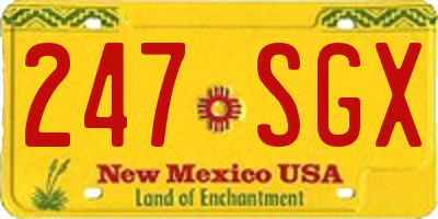 NM license plate 247SGX