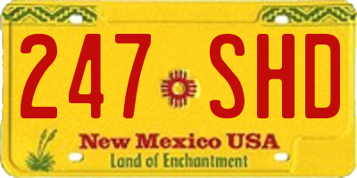 NM license plate 247SHD