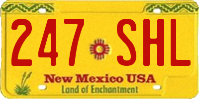 NM license plate 247SHL