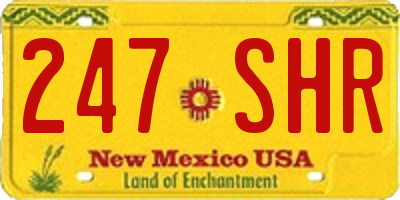 NM license plate 247SHR