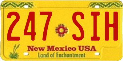 NM license plate 247SIH