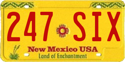 NM license plate 247SIX