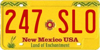 NM license plate 247SLO