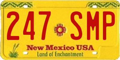 NM license plate 247SMP