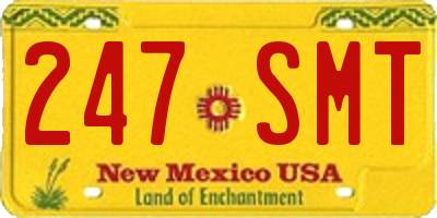 NM license plate 247SMT