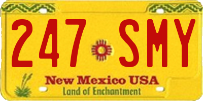 NM license plate 247SMY