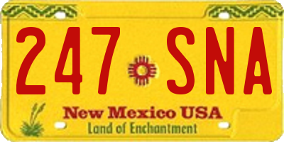 NM license plate 247SNA