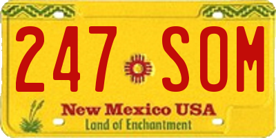 NM license plate 247SOM