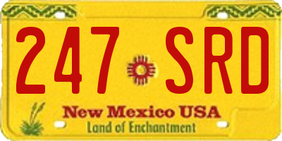 NM license plate 247SRD