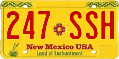 NM license plate 247SSH