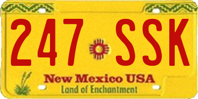 NM license plate 247SSK