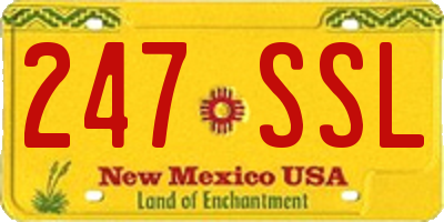 NM license plate 247SSL