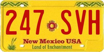 NM license plate 247SVH