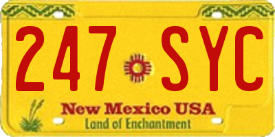 NM license plate 247SYC
