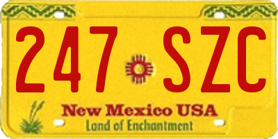 NM license plate 247SZC