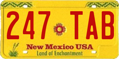 NM license plate 247TAB