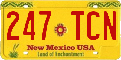 NM license plate 247TCN