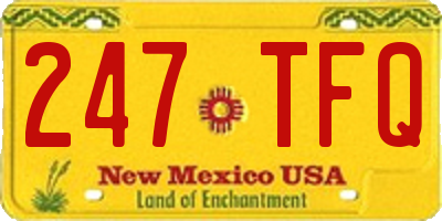 NM license plate 247TFQ