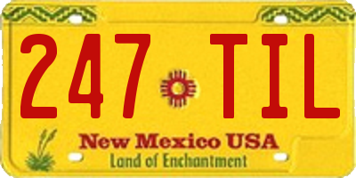 NM license plate 247TIL