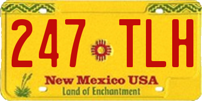NM license plate 247TLH