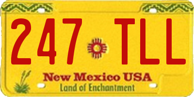 NM license plate 247TLL