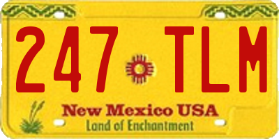 NM license plate 247TLM