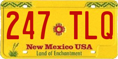 NM license plate 247TLQ