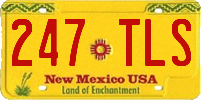 NM license plate 247TLS