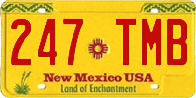 NM license plate 247TMB
