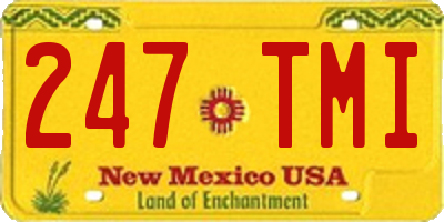 NM license plate 247TMI