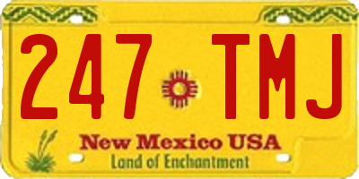 NM license plate 247TMJ
