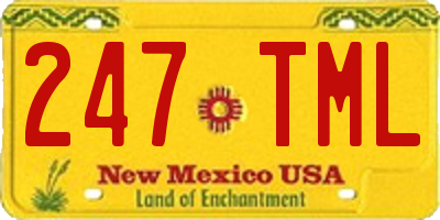 NM license plate 247TML