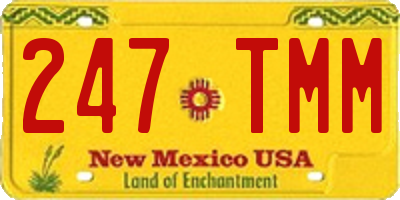 NM license plate 247TMM