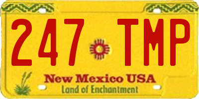 NM license plate 247TMP