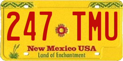 NM license plate 247TMU