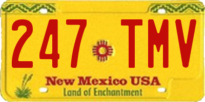 NM license plate 247TMV