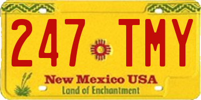 NM license plate 247TMY