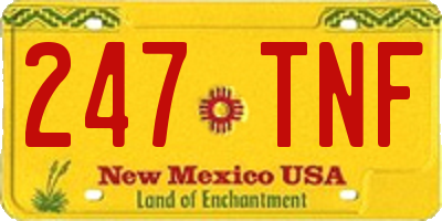 NM license plate 247TNF